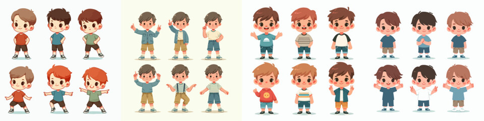 set Children vector illustration
