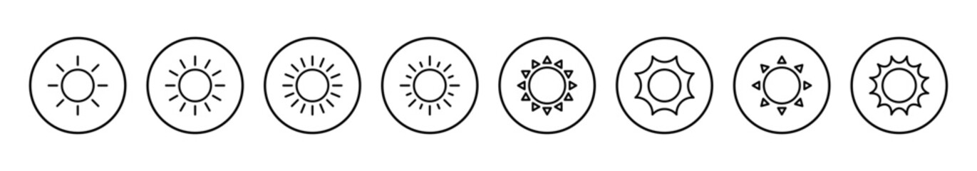 Sun icon vector illustration. Brightness sign and symbol.