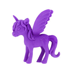 cute unicorn-shaped eraser for kids isolated transparent png