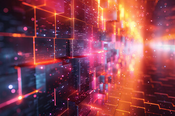 Fototapeta premium technology background abstract Generative AI