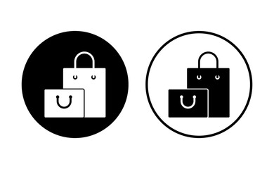 Shopping bag icon set. shopping icon vector