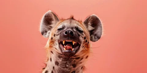 Poster Minimalist Happy Hyena Portrait © Аrtranq