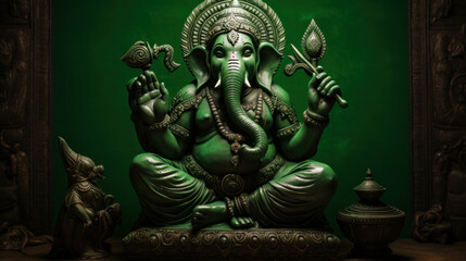 Fototapeta na wymiar Lord Ganesha, the celebration of Ganesh. Generative AI
