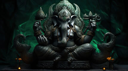 Lord Ganesha, the celebration of Ganesh. Generative AI