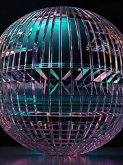 Spherical crystal lattice like a disco ball