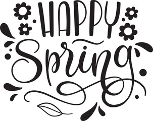 happy spring spring svg design