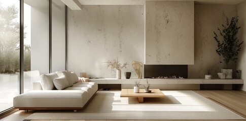 Modern fireplace living room, modern minimalist living room