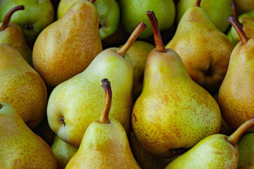 fresh pears background close up