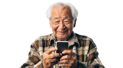 Man is using smart phone