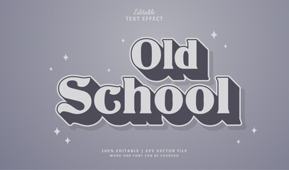 Fototapeta premium Old School Editable Text Effect 3d Vintage Old Style