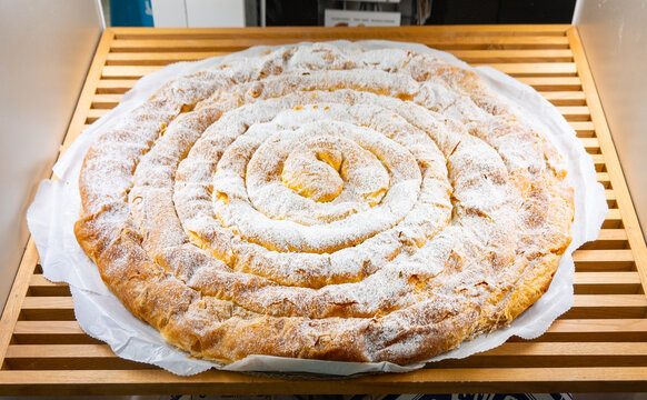Ensaimada, traditional sweet pastry of the island of Mallorca.