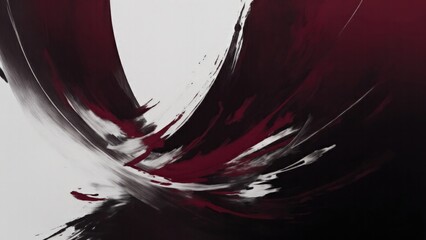 Maroon and silver ink brush stroke Black background