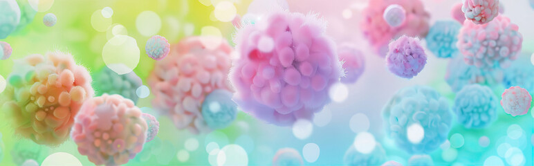 Obraz premium abstract background with fluffy bubbles
