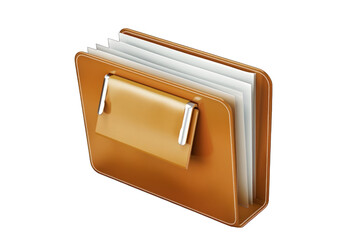 An icon representing a legal case file, signifying the detailed documentation of litigation ,isolated on white background or transparent background. png cutout clipart - obrazy, fototapety, plakaty