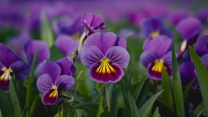 Fototapeta premium Gorgeous nature in abstract concept, beautiful purple violet flower