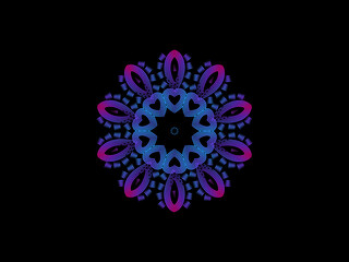 colourful caleidoscope classic gradient flower art pattern of traditional tenun batik ethnic dayak ornament for wallpaper ads background sticker or clothing	