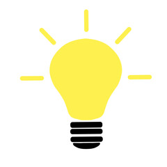 Light bulb icon illustration