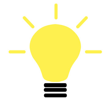 Light bulb icon illustration