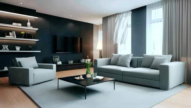 modern living room 4k