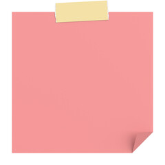 3D notepad. Sticky note. 3D illustration.