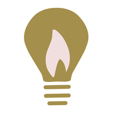 light bulb icon vector illustration