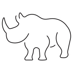 rhinoceros icon isolated on white background, vector illustration.