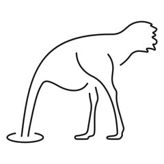 ostrich icon isolated on white background, vector illustration.