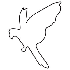 parrot icon isolated on white background, vector illustration.