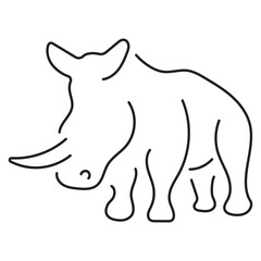 rhinoceros icon isolated on white background, vector illustration.