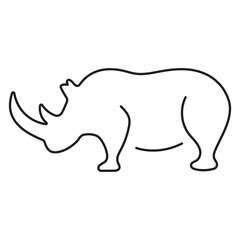 rhinoceros icon isolated on white background, vector illustration.