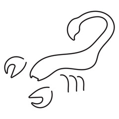 scorpion icon isolated on white background, vector illustration.