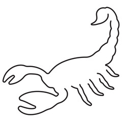 scorpion icon isolated on white background, vector illustration.