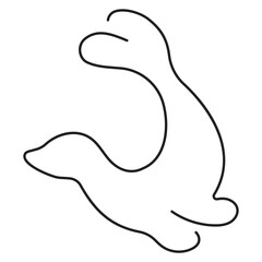 seal icon isolated on white background, vector illustration.