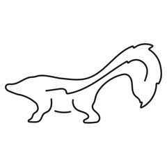skunk icon isolated on white background, vector illustration.