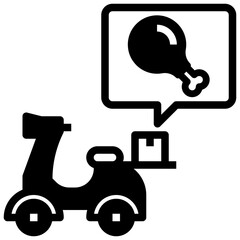 CHICKEN,delivery,motorcycle,work,food,working.svg
