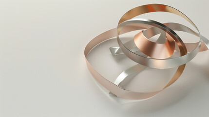 Platinum and silver lines on a gray background