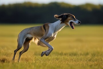 Cocker Spaniel flushing birds in a field, highlighting its skills as a hunting dog