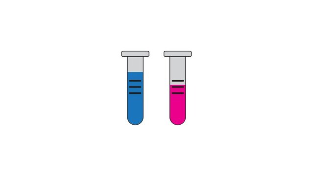 test tubes with liquid animation