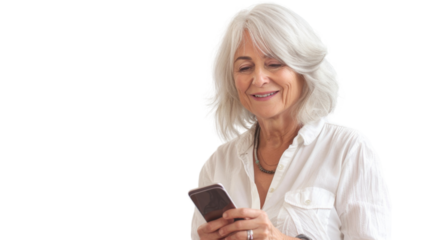 Woman is using smart phone