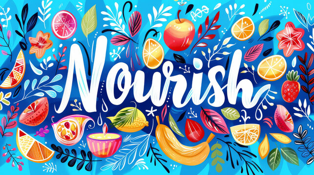 An image shows a single colored background with the word "Nourish" written on it, captured by someone known as ThatOtherGuy.