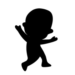 silhouette of muslim child
