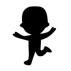 silhouette of muslim child