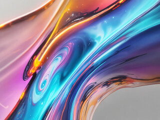 ablaze colors space art resin Neon Wave Background - obrazy, fototapety, plakaty