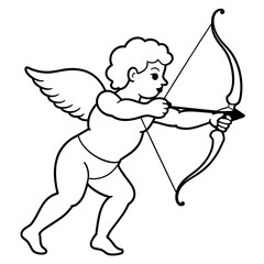 Cupid with bow and arrow