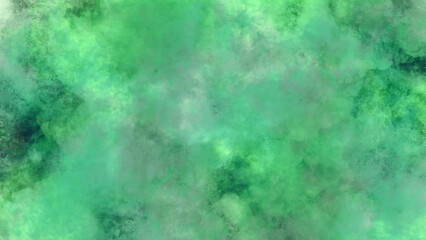 Abstract green paint background, a blue watercolor background with cloudy sky concept. green grunge texture. Texture of paint.
