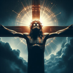 Jesus crucified - obrazy, fototapety, plakaty