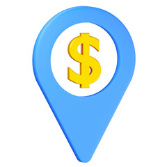 3D illustration of location bank