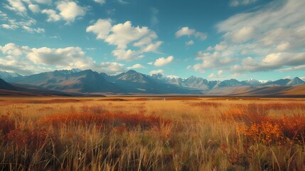 Landscapes on Denali highway. Alaska. Instagram filter, ai Generated 