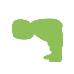 muslim pray position isolated