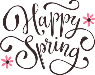 happy spring spring svg design
